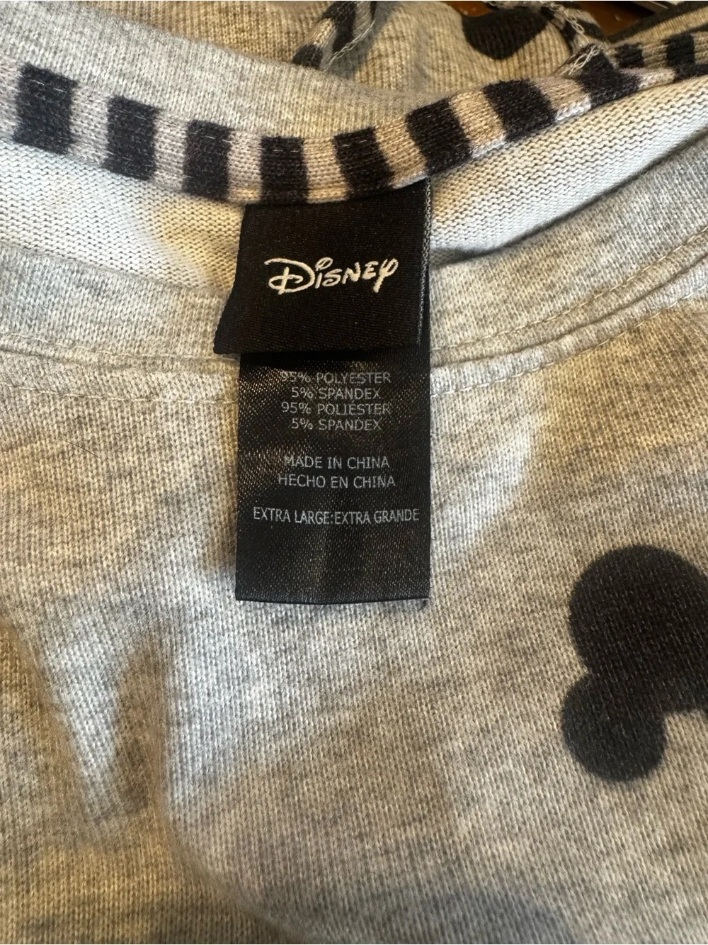 Women’s Disney Gray and Black Mickey Head 2 Piece Lounge Set - Picture 2 of 9